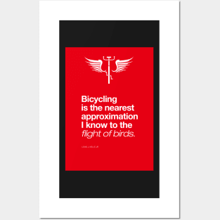 Bicycle Philosophy Design 004 - RED - Louis J. Helle Jr. Posters and Art